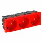 OBO BETTERMANN Connect 45 STD-D3SC SRO3 3 ligzdu Schuko kontaktligzda, 33° leņķī, melna 6120509