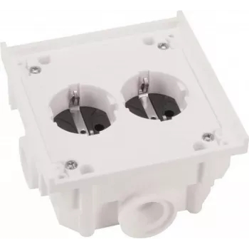 ABL Sursum 1632602 SCHUKO kontaktligzdu pamatne, 4 vietu, 16A, IP44, melna