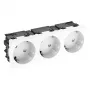 OBO BETTERMANN Connect 45 STD-D3SC RW3 3-vietu Schuko kontaktligzda 33° tīri balta 6120503