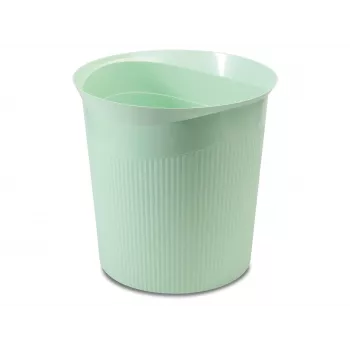 HAN Re-LOOP apaļais atkritumu spainis 13L, pasteļzaļš, 100% PIR pārstrādāta plastmasa, teksturēts 18148-805