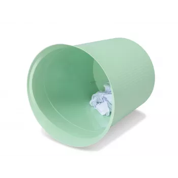 HAN Re-LOOP apaļais atkritumu spainis 13L, pasteļzaļš, 100% PIR pārstrādāta plastmasa, teksturēts 18148-805