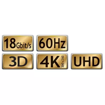 MAXTRACK C 215-2 L HDMI kabelis 2 m melns 4K Ultra HD 18 Gbps HDMI 2.0