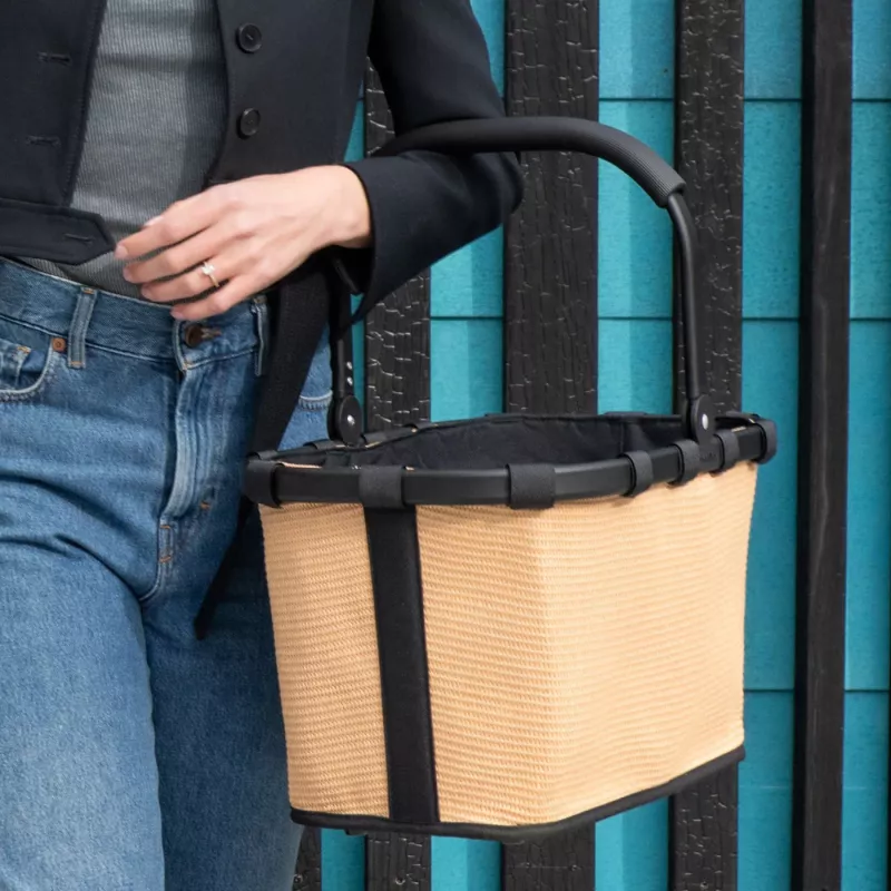 Reisenthel Carrybag Frame Raffia Black iepirkumu grozs 22L BK 7079