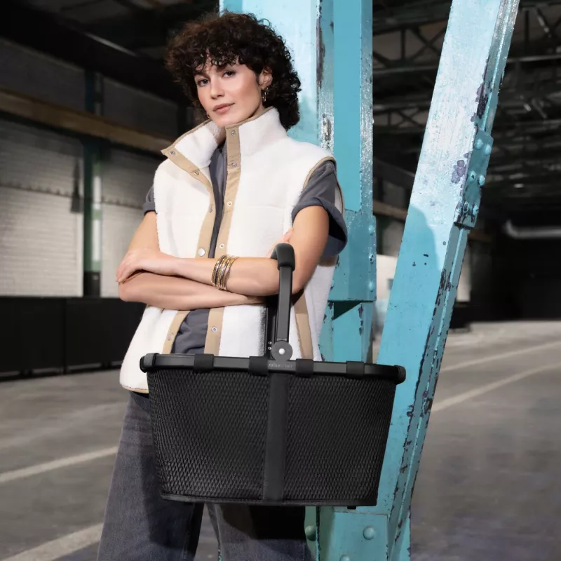 Reisenthel carrybag iepirkumu grozs Mesh melns 22 L BK7082