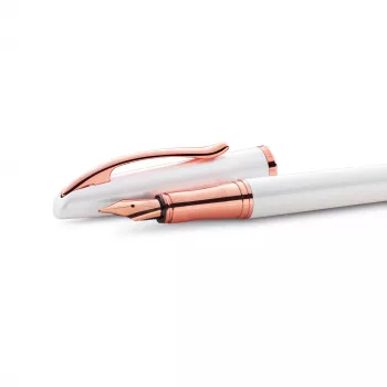 Pelikan Jazz Noble Elegance balta rakstāmpiederumu komplekts (pildspalva ar tinti un lodīšu pildspalva, vidējs uzgalis) 400197471