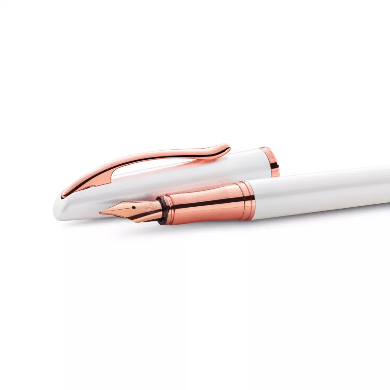 Pelikan Jazz Noble Elegance balta rakstāmpiederumu komplekts (pildspalva ar tinti un lodīšu pildspalva, vidējs uzgalis) 400197471
