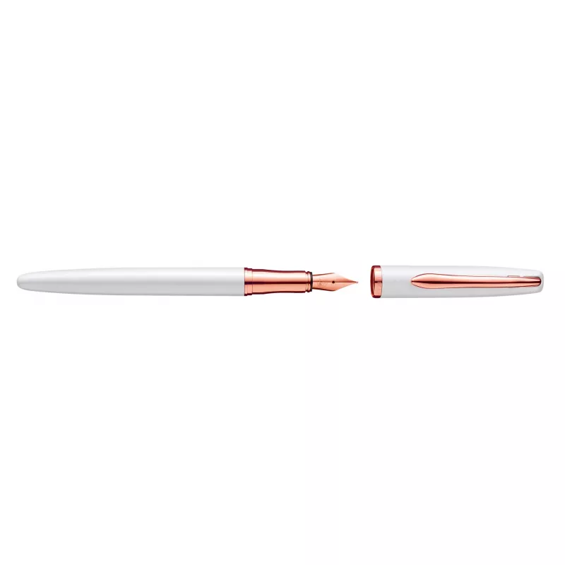 Pelikan Jazz Noble Elegance balta rakstāmpiederumu komplekts (pildspalva ar tinti un lodīšu pildspalva, vidējs uzgalis) 400197471