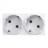 HAGER GS20229016 SCHUKO kontaktligzda, 2 vietu, 33°, satiksmes balta