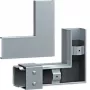 Hager FWK-Plus plakanais leņķis 60x60 mm, cinkots tērauds, ugunsdrošība FWKP600605VERZ