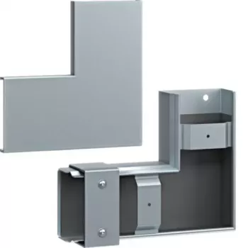 Hager FWK-Plus plakanais leņķis 60x100 mm, karsti cinkots tērauds ugunsdrošības kabeļu teknēm FWKP601005VERZ