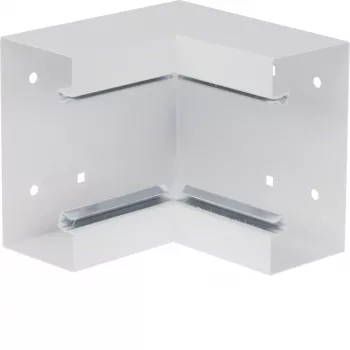 HAGER BRS651304 vws iekšējais stūris no pamatprofila 68x130mm tērauda loksne satiksmes balts RAL 9016 BRS6513049016