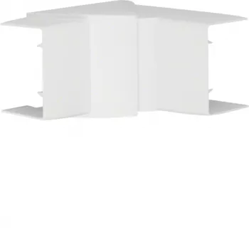 Hager LFF4006049016 regulējams iekšējais stūra savienotājs LF/LFH 40x57mm PVC kanāliem, tīri balts