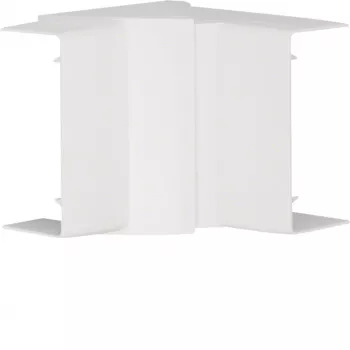 HAGER regulējams iekšējais stūris LFF4009049016 balts PVC LF/LFF 40x90mm kabeļu kanālam