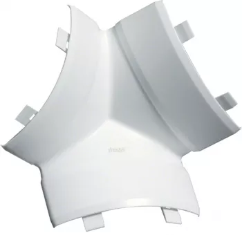 HAGER EK4004089016 T-veida atzars satiksmes baltā krāsā 40x40 mm kabeļu kanālam