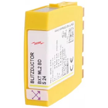 DEHN BXT ML2 BDS24 kombinētais zibens strāvas un pārsprieguma aizsardzības modulis Type 2 24V DC 2-polu DIN sliedei 920244