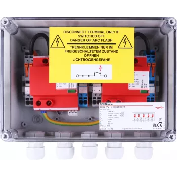 DEHN Generator Connection Box IP65, 2 MPPT, 2 virknes katrā MPPT, 1000 V DC (900976)