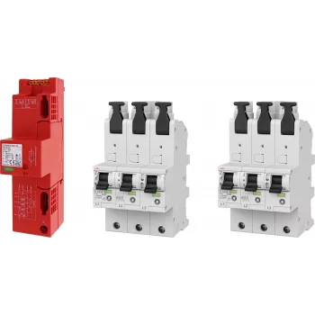 DEHN SET 2 DSH ZP B2 LSG 909656 pārsprieguma aizsardzības komplekts, TT + 2x DSHU