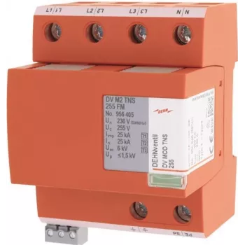 DEHN DV M2 TNS 255 FM Kombinētais pārsprieguma aizsargs Type 1+2+3, 4-polu, TN-S, 255 V 956405