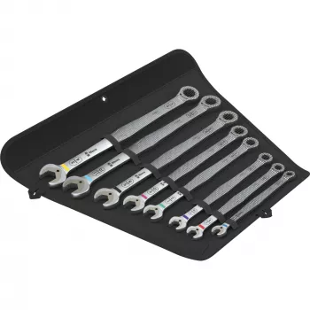 Wera 6007 Joker Imperial 8 gabalu kombinēto uzgriežņu atslēgu komplekts, 5/16 inch–3/4 inch, hroma-molibdēna tērauds, tekstila maciņš 05020385001
