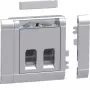 Hager GSETDM032LAN Datu kontaktligzdas uzstādīšanas komplekts, 2x RJ45, Cat.6A, ekranēts, alumīnija priekšpanele, Type 03