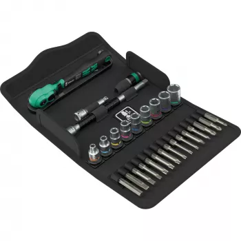 Wera 8100 SA 15 Zyklop 1/4 inch sprūdrata atslēga ar grozāmu galvu un Kraftform rokturi 05005542001