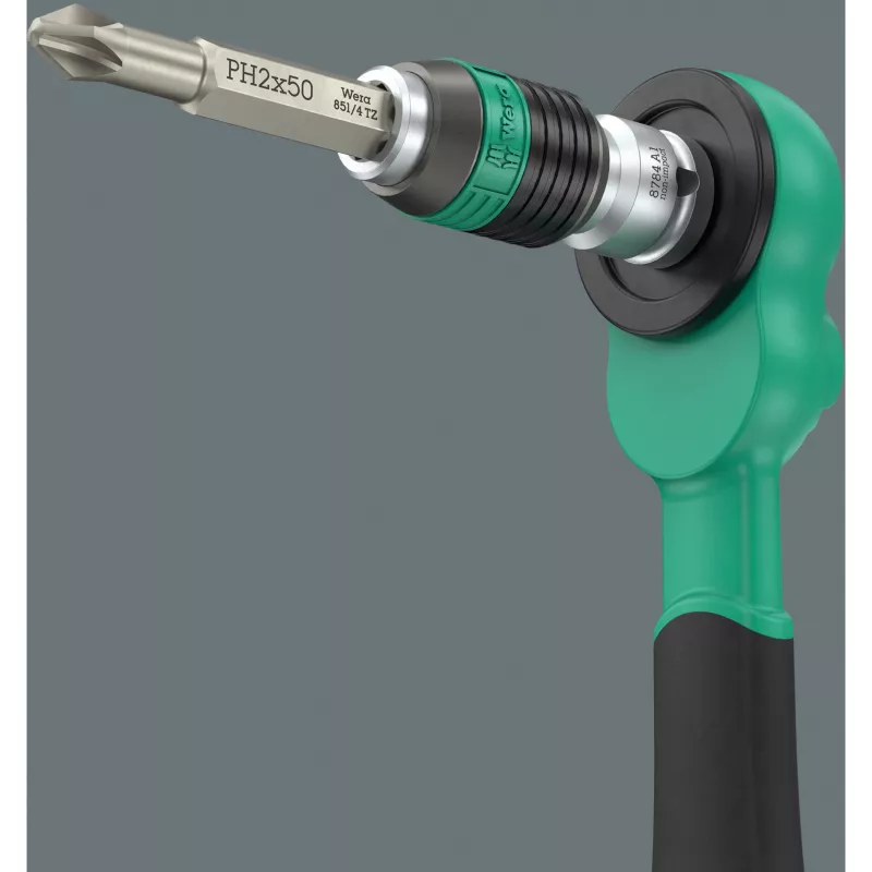 Wera 8100 SA 15 Zyklop 1/4 inch sprūdrata atslēga ar grozāmu galvu un Kraftform rokturi 05005542001