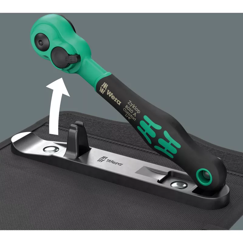 Wera 8100 SA 15 Zyklop 1/4 inch sprūdrata atslēga ar grozāmu galvu un Kraftform rokturi 05005542001