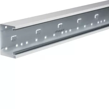 Hager BRS6510019016 kabeļu kanāla pamatne, ar priekšējo fiksāciju, 68x100mm, satiksmes balts, 2m