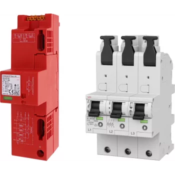 DEHN SET 3 DSH ZP B2 LSG TT + 1x DSHU 909657 zibens strāvas un pārsprieguma ierobežotāju komplekts