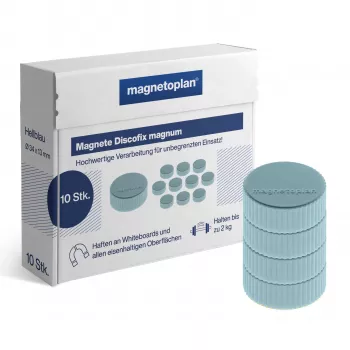 MAGNETOPLAN HOLTZ Discofix apaļais magnēts Magnum, zils, pilnserdeņa ferīts, 2,0 kg turēšanas spēks (1660003)