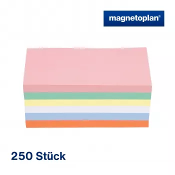MAGNETOPLAN HOLTZ komunikācijas kartītes taisnstūra 200 x 100 mm dažādās krāsās (rozā, zaļa, dzeltena, balta, zila, oranža) - 250 kartītes 112501510
