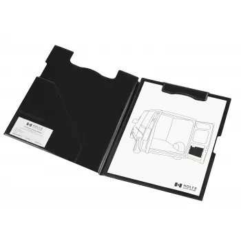 MAGNETOPLAN HOLTZ magnetoplan magnētiskais rakstāmklipsis ar mapi, melns, ar magnētisku locīšanas mehānismu, piestiprinās pie magnētiskām virsmām - 1 gab. (1131612)
