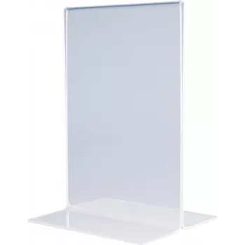 MAGNETOPLAN HOLTZ akrila galda stends DIN A3 portrets, caurspīdīgs, abpusējs, 297 x 420 mm (43115)