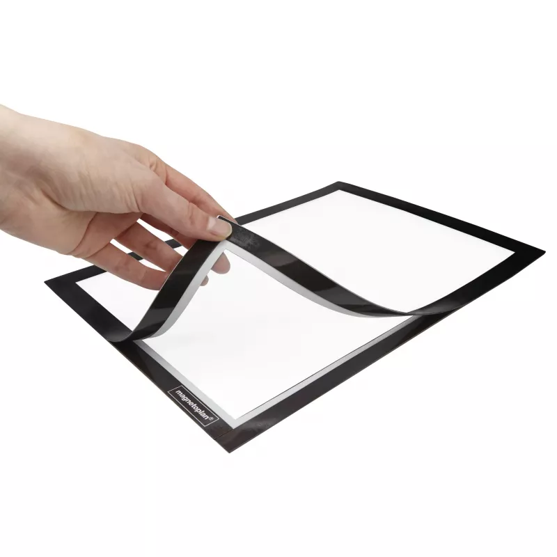 magnetoplan magnetofix informācijas rāmis DIN A4, melns, ar vāku, abpusējs, pašlīmējošs 1131912