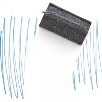 MAGNETOPLAN HOLTZ magnetoplan Tāfeles dzēsējs 1228801 magnetoWipe ecoAware PET filca pelēks
