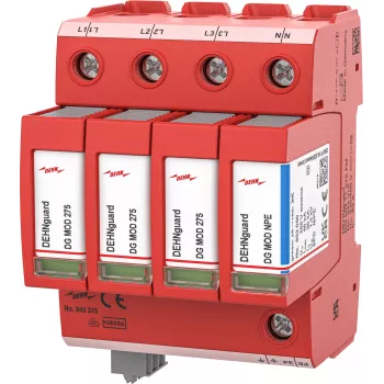 DEHN DG MD TT 275 2. tipa pārsprieguma aizsargs 4-poliem ar tālvadības signalizāciju 943315