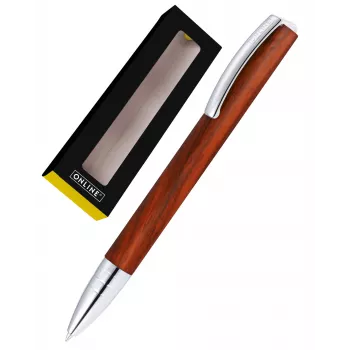 ONLINE Schreibgeräte Vision Nature Rosewood lodīšu pildspalva - melns tints 36121
