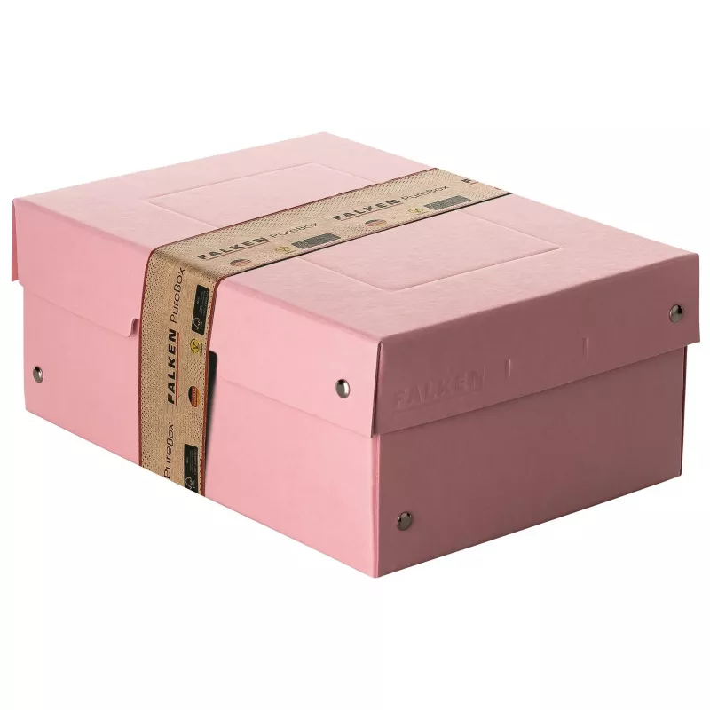 FALKEN PURE Dokumentu glabāšanas kaste 1250 lapām pasteļrozā 18,0 x 25,0 x 10,0 cm, 1 gab. 22001896000F