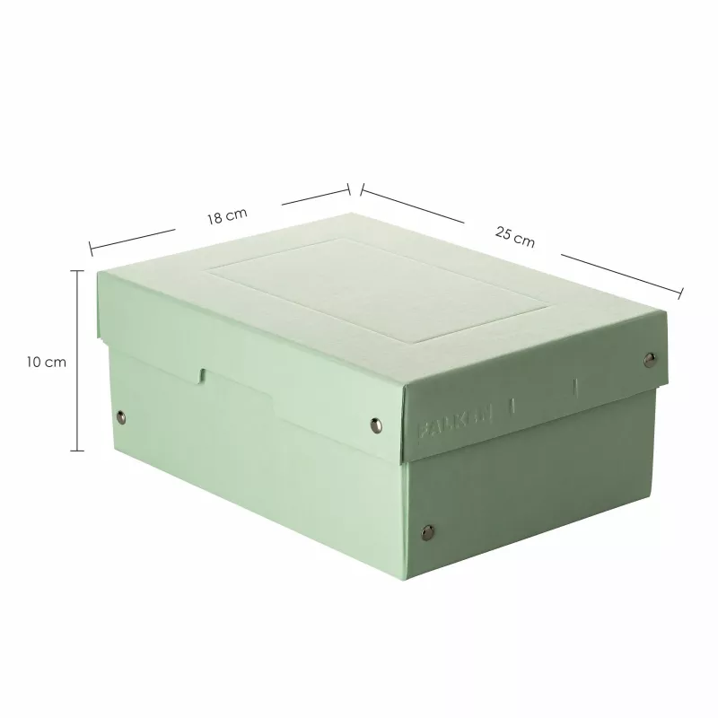 FALKEN PURE glabāšanas kaste 1250 lapām pasteļzaļa 18 x 25 x 10 cm 22001920000F