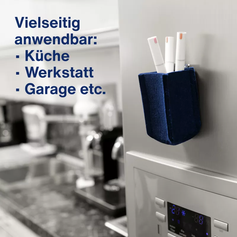 magnetoplan magnetoTray small 1227614 zilais pildspalvu turētājs