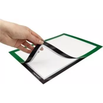 MAGNETOPLAN HOLTZ magnetofix informācijas rāmis DIN A4, zaļš, ar vāku, abpusējs, pašlīmējošs 1131905