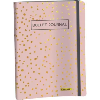 ONLINE Bullet Journal Spotlights Rose A5 punktēts režģis mīkstie vāki daudzkrāsains 70042