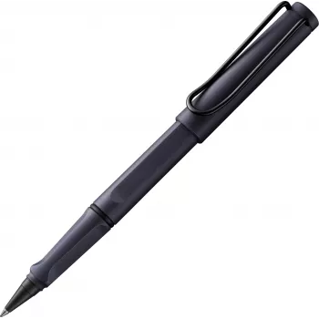 LAMY Safari Steel Rollerball pildspalva melna ar T10 tintes kasetni 1240210