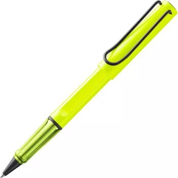LAMY Safari rullīšu pildspalva neona dzeltenā krāsā, zils tinti (1241857)