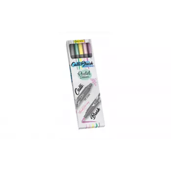 ONLINE® Calli.Brush Double Pastel Brush-Pens ar diviem galiem, dažādas krāsas (19079), 5 gab.
