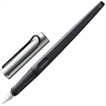 LAMY joy 011 AL pildspalva ar tintes pildījumu melna/alumīnija Broad smaile (1215881)