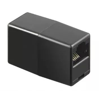 GoodConnections Alcasa MOD8-GC ekranēts RJ45 savienotājs, Cat.6, ligzda uz ligzdu, melns