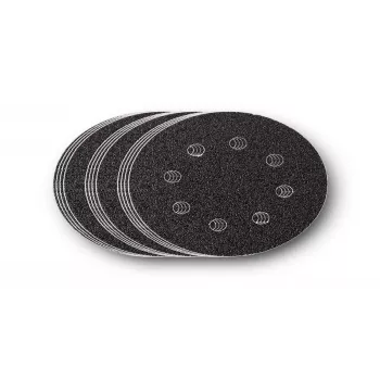 FEIN 115 mm āķa un cilpas slīpēšanas disku komplekts, 15 gab., graudainība P40/P60/P80, 8 caurumi 63717233020