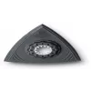 FEIN 63806141220 trīsstūrveida slīpēšanas paliktnis oscilējošiem daudzfunkciju instrumentiem, 80 mm, ar Velcro stiprinājumu, bez perforācijas, melns