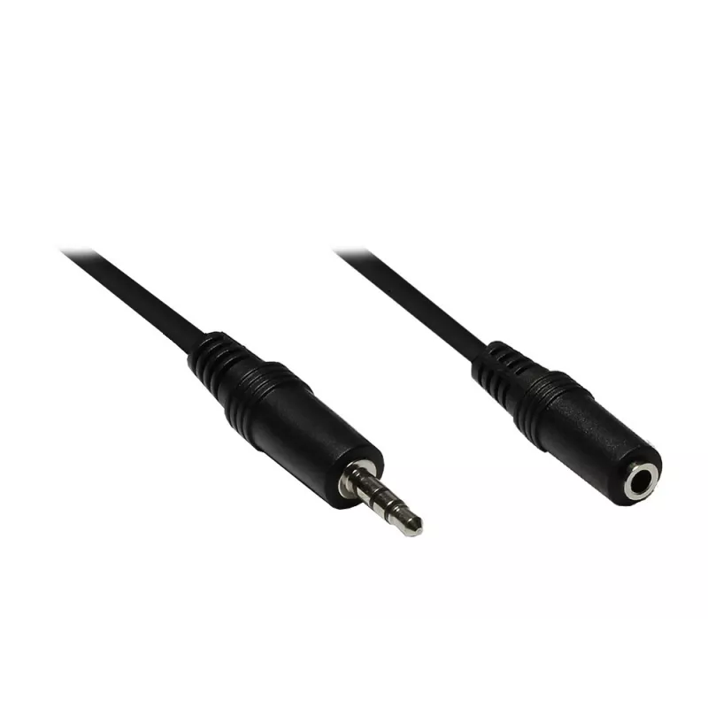 Good Connections AS-35V2 audio pagarinājuma kabelis 3,5 mm jack vīrišķais uz sievišķo 2 m melns
